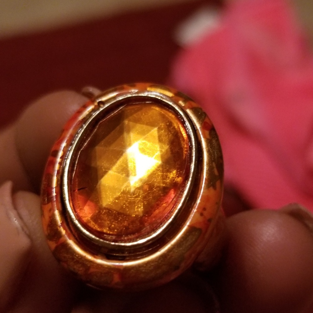 Orange stone ring